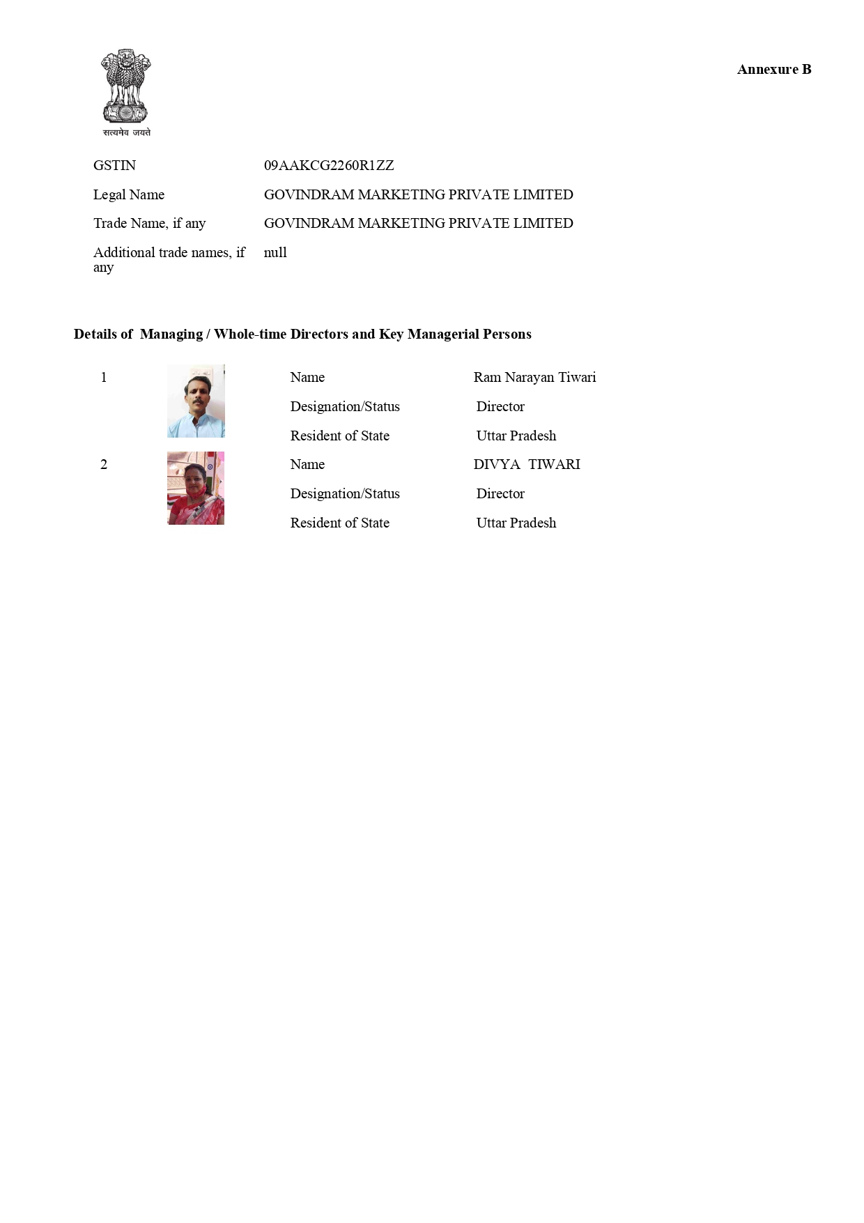 Govind Ram Marketing Pvt Ltd